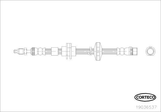 Corteco 19036537 - Тормозной шланг unicars.by