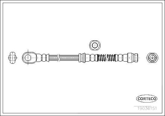 Corteco 19036151 - Тормозной шланг unicars.by