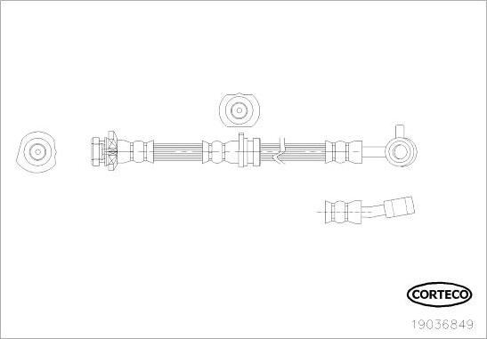 Corteco 19036849 - Тормозной шланг unicars.by