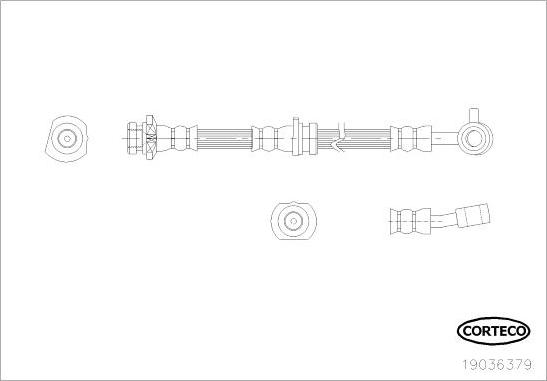 Corteco 19036379 - Тормозной шланг unicars.by