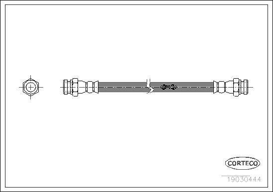 Corteco 19030444 - Тормозной шланг unicars.by