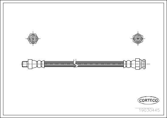 Corteco 19030445 - Тормозной шланг unicars.by