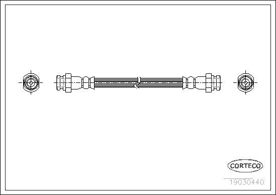 Corteco 19030440 - Тормозной шланг unicars.by