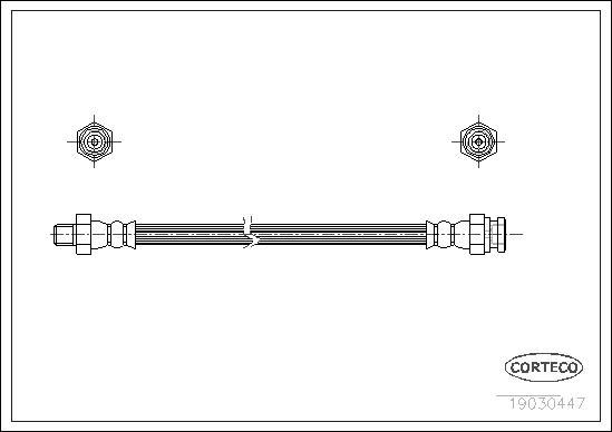 Corteco 19030447 - Тормозной шланг unicars.by