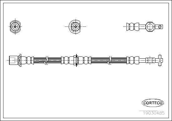 Corteco 19030485 - Тормозной шланг unicars.by