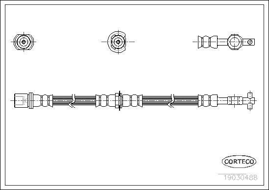 Corteco 19030488 - Тормозной шланг unicars.by