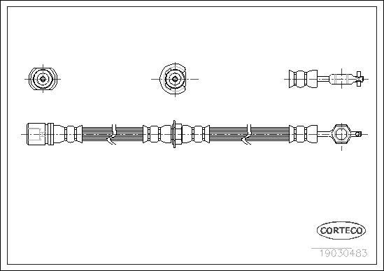 Corteco 19030483 - Тормозной шланг unicars.by