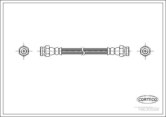 Corteco 19030509 - Тормозной шланг unicars.by