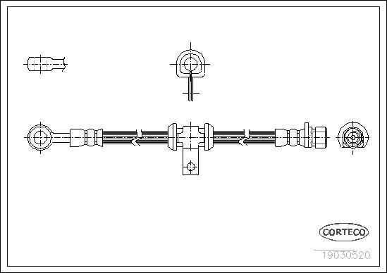 Corteco 19030520 - Тормозной шланг unicars.by