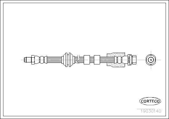 Corteco 19030140 - Тормозной шланг unicars.by