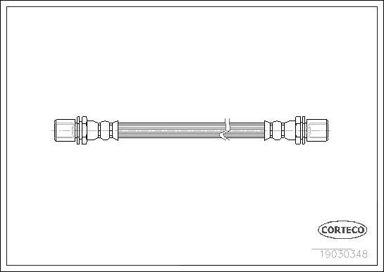 Corteco 19030348 - Тормозной шланг unicars.by