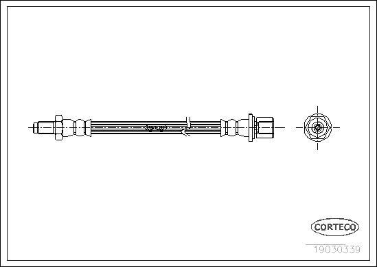 Corteco 19030339 - Тормозной шланг unicars.by