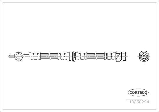 Corteco 19030294 - Тормозной шланг unicars.by