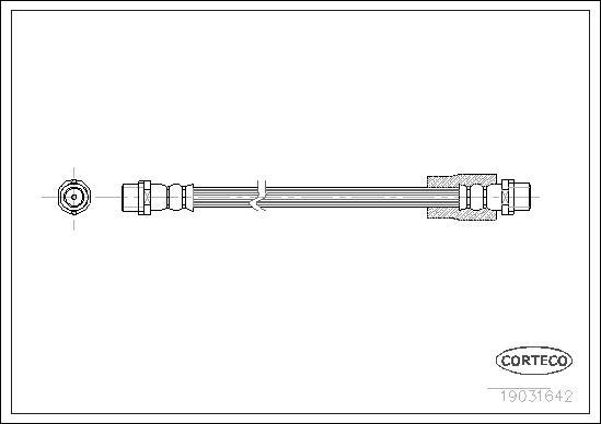 Corteco 19031642 - Тормозной шланг unicars.by