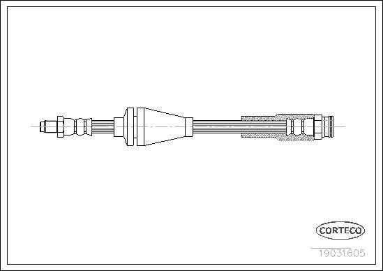 Corteco 19031605 - Тормозной шланг unicars.by