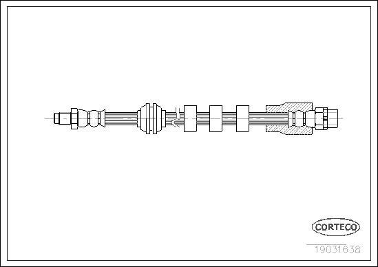 Corteco 19031638 - Тормозной шланг unicars.by