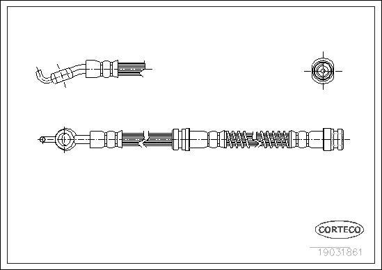 Corteco 19031861 - Тормозной шланг unicars.by