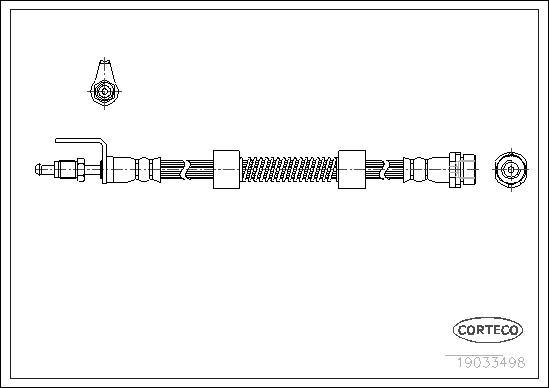 Corteco 19033498 - Тормозной шланг unicars.by