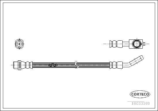 Corteco 19033598 - Тормозной шланг unicars.by