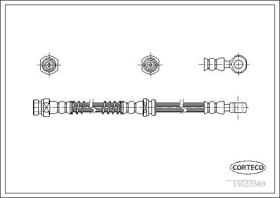 Corteco 19033569 - Тормозной шланг unicars.by