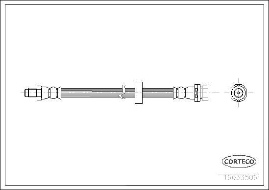 Corteco 19033506 - Тормозной шланг unicars.by