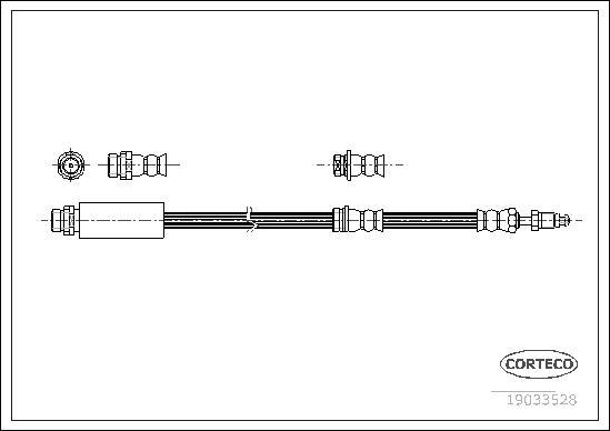 Corteco 19033528 - Тормозной шланг unicars.by