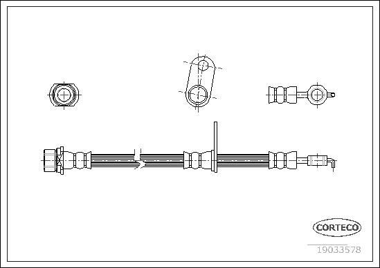 Corteco 19033578 - Тормозной шланг unicars.by