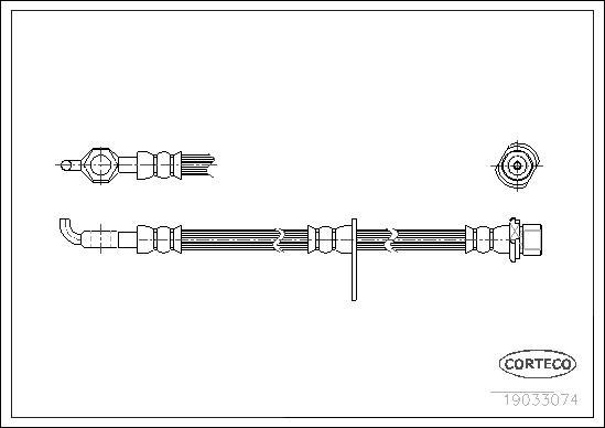 Corteco 19033074 - Тормозной шланг unicars.by