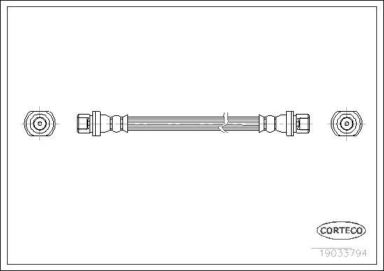 Corteco 19033794 - Тормозной шланг unicars.by