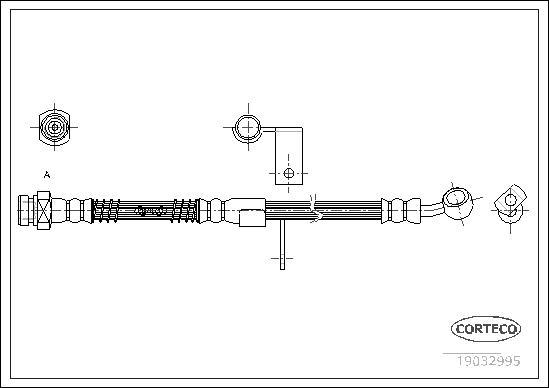 Corteco 19032995 - Тормозной шланг unicars.by