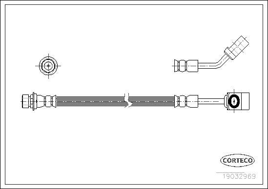 Corteco 19032969 - Тормозной шланг unicars.by