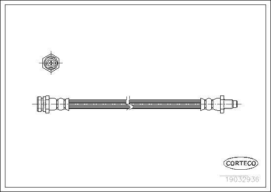 Corteco 19032936 - Тормозной шланг unicars.by