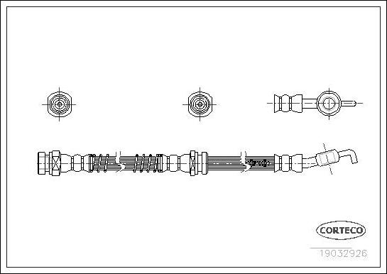 Corteco 19032926 - Тормозной шланг unicars.by