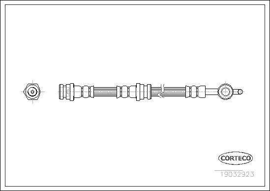 Corteco 19032923 - Тормозной шланг unicars.by