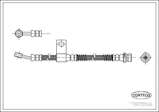 Corteco 19032598 - Тормозной шланг unicars.by