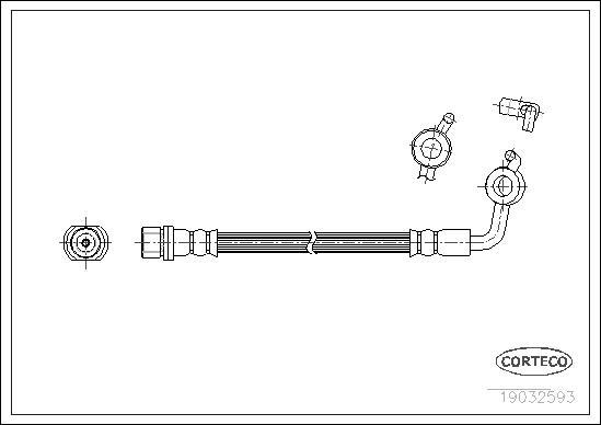 Corteco 19032593 - Тормозной шланг unicars.by