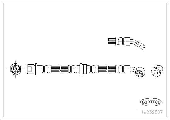 Corteco 19032507 - Тормозной шланг unicars.by