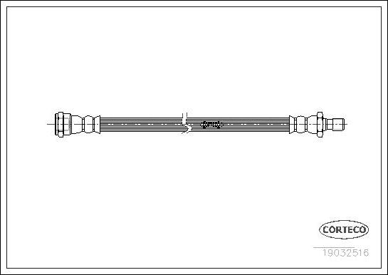 Corteco 19032516 - Тормозной шланг unicars.by