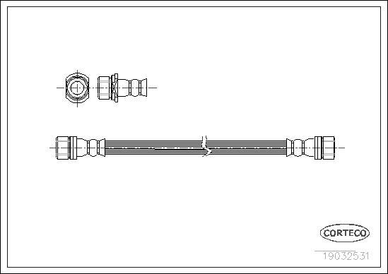 Corteco 19032531 - Тормозной шланг unicars.by