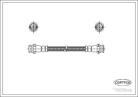 Corteco 19032606 - Тормозной шланг unicars.by