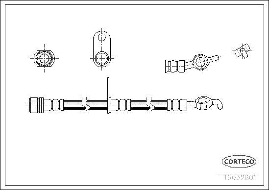 Corteco 19032601 - Тормозной шланг unicars.by