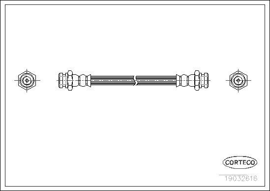 Corteco 19032616 - Тормозной шланг unicars.by