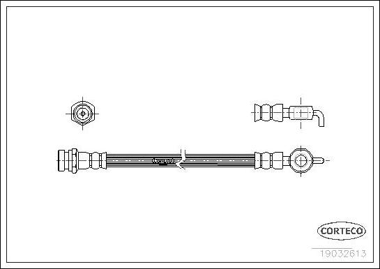 Corteco 19032613 - Тормозной шланг unicars.by