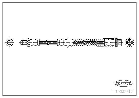 Corteco 19032617 - Тормозной шланг unicars.by