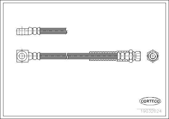 Corteco 19032624 - Тормозной шланг unicars.by