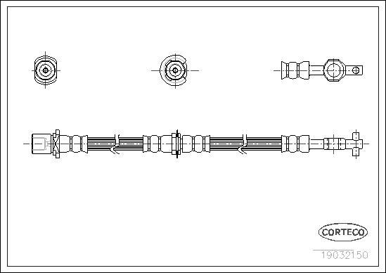 Corteco 19032150 - Тормозной шланг unicars.by