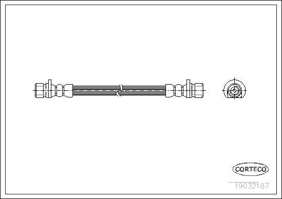 Corteco 19032187 - Тормозной шланг unicars.by