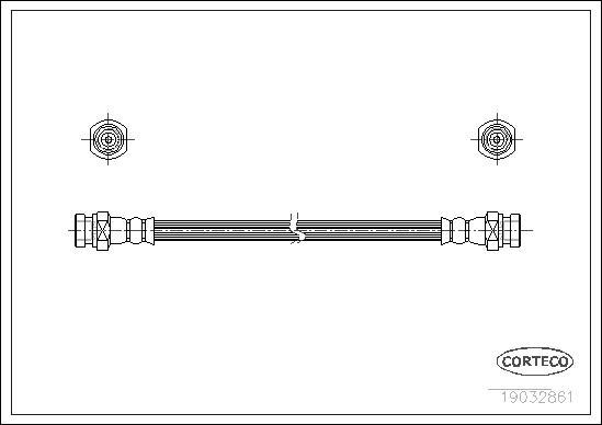 Corteco 19032861 - Тормозной шланг unicars.by