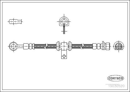 Corteco 19032808 - Тормозной шланг unicars.by