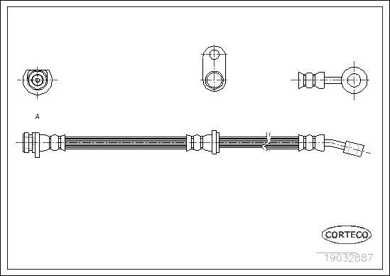 Corteco 19032887 - Тормозной шланг unicars.by